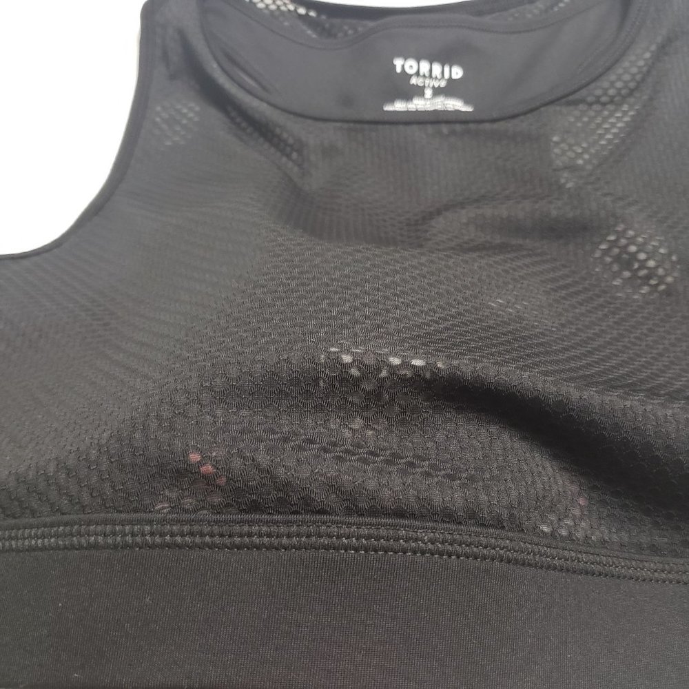 Torrid Black Skull Flames Sports Bra Size XXL Mesh - Picture 14 of 14